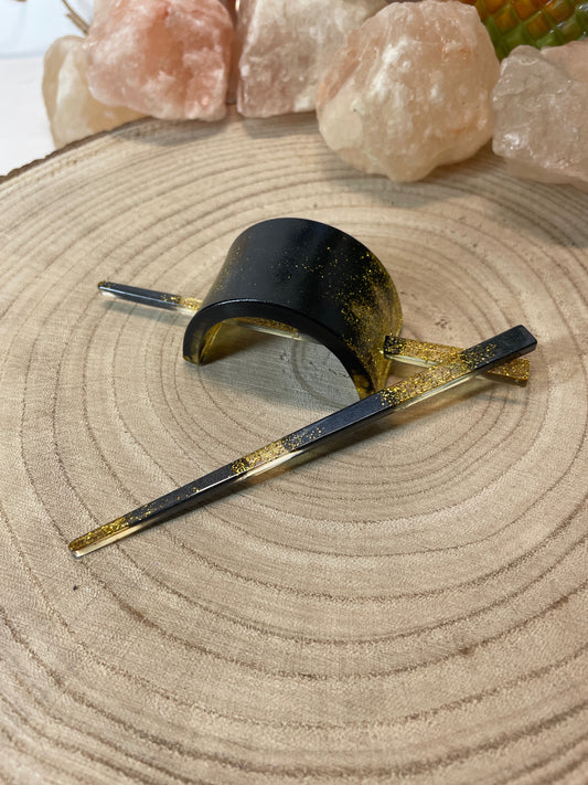 Resin Haarspange mit 2 Haarnadeln