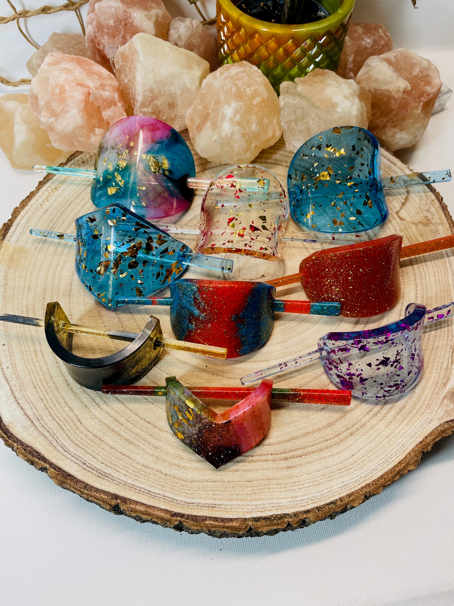 Resin Haarspange mit 2 Haarnadeln