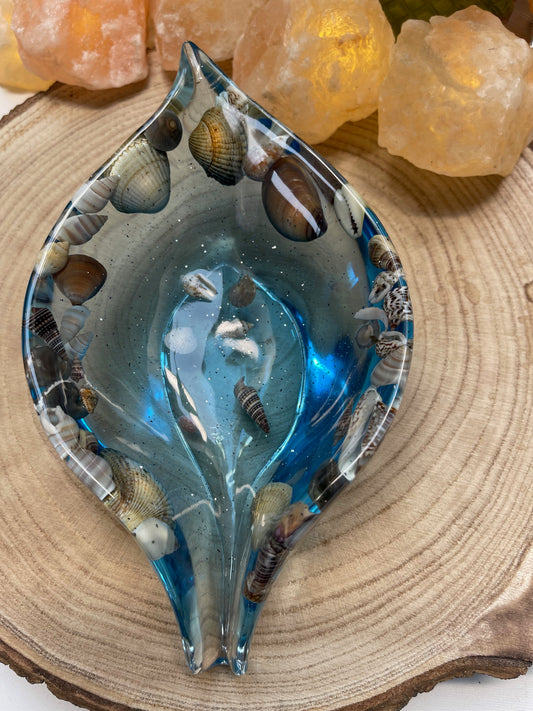 Seifenschale mit Muscheln Blau