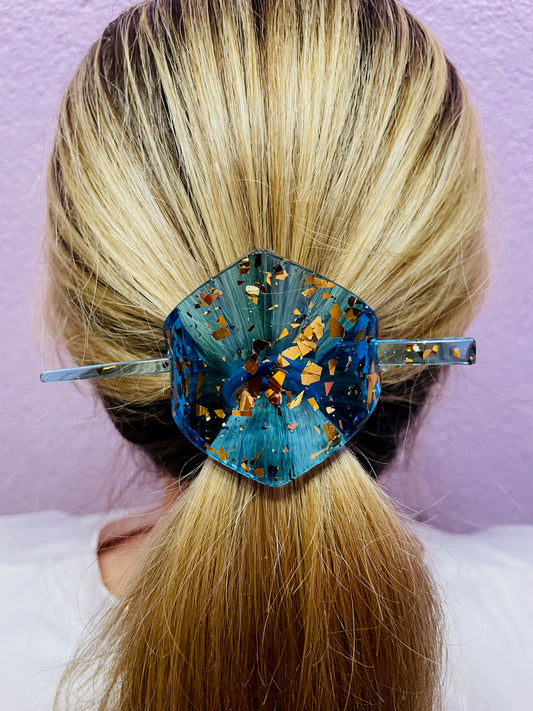 Resin Haarspange mit 2 Haarnadeln