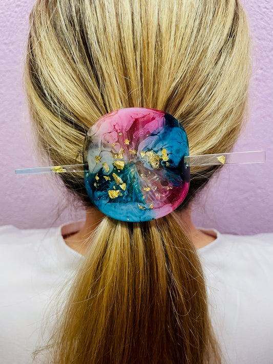 Resin Haarspange mit 2 Haarnadeln