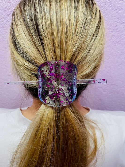 Resin Haarspange mit 2 Haarnadeln