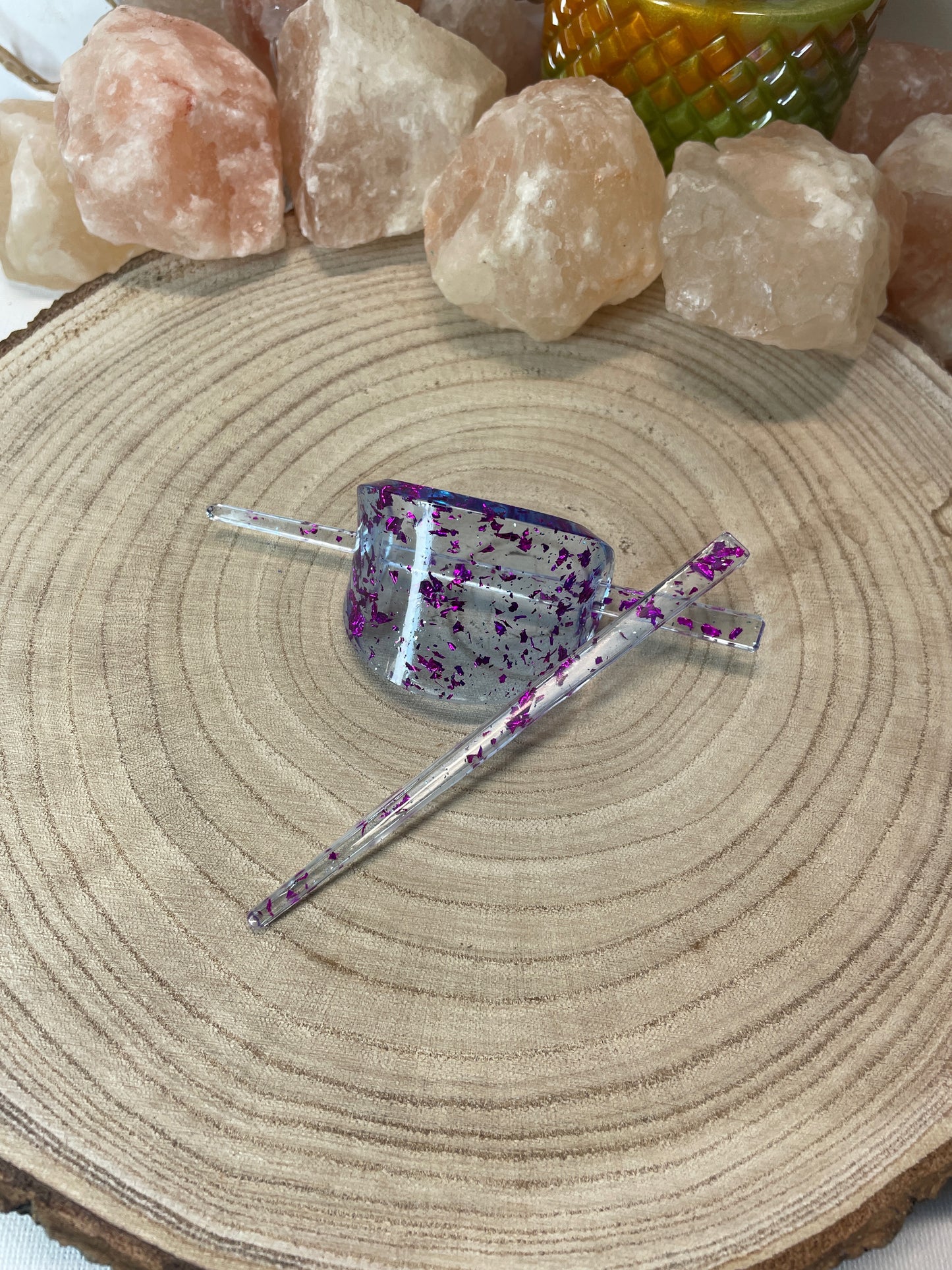 Resin Haarspange mit 2 Haarnadeln