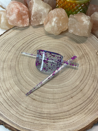 Resin Haarspange mit 2 Haarnadeln