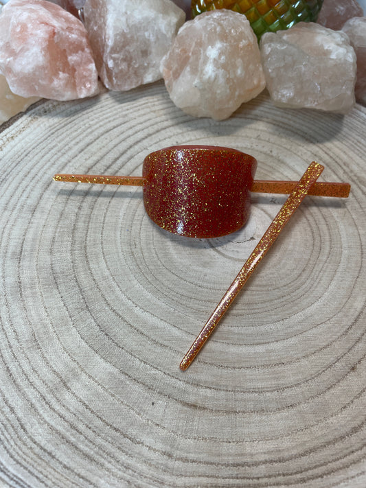 Resin Haarspange mit 2 Haarnadeln